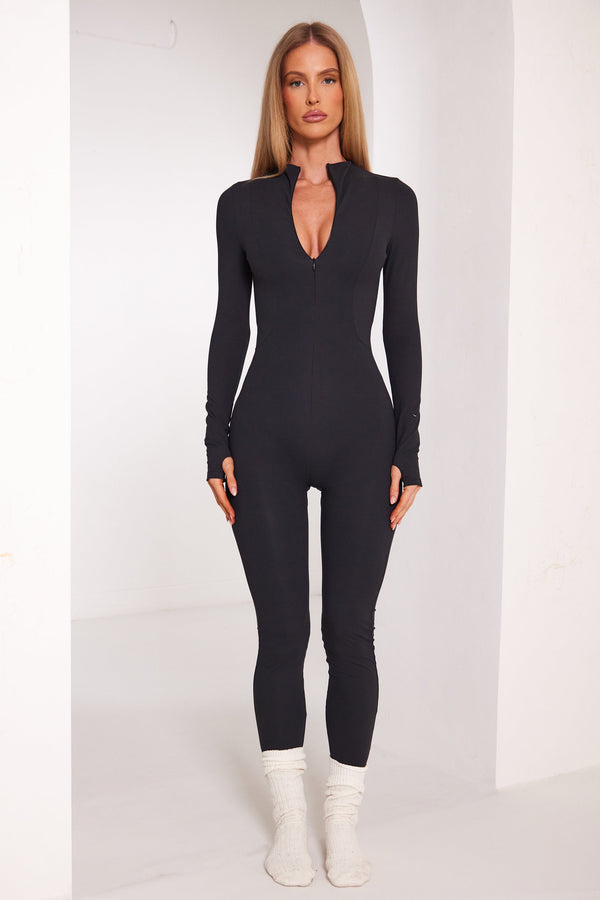 The Sculpt backless unitard - Black