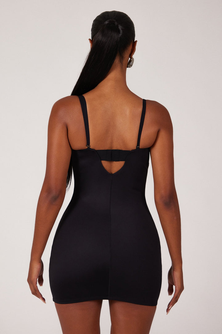 mars the label black dress The Tie Front Maxi Dress in Black