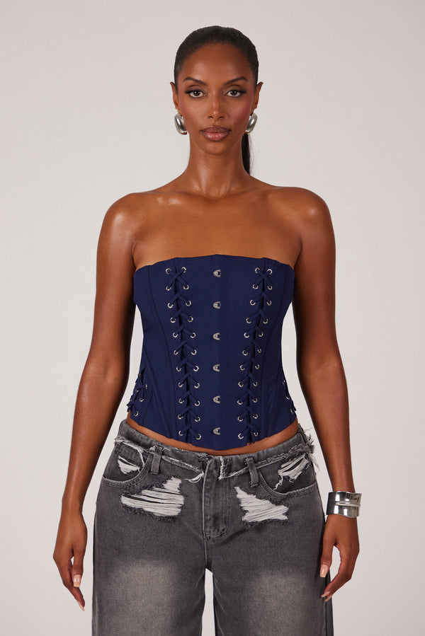 The Kayli Corset - Navy