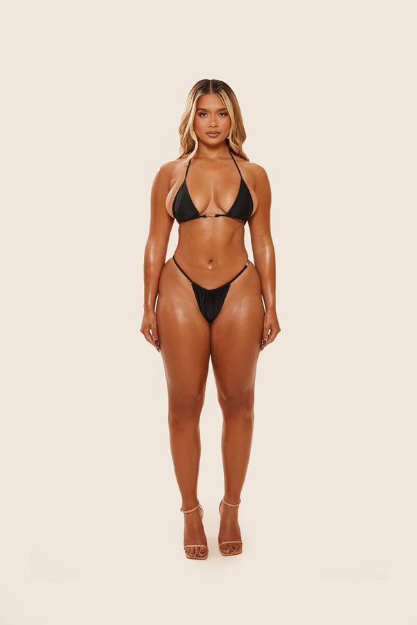 The Mars detail string bikini- Black