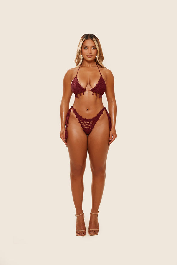 The Crochet Bikini - Wine