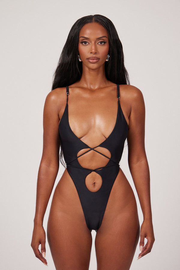 Tie Me Your Way Swim - Black