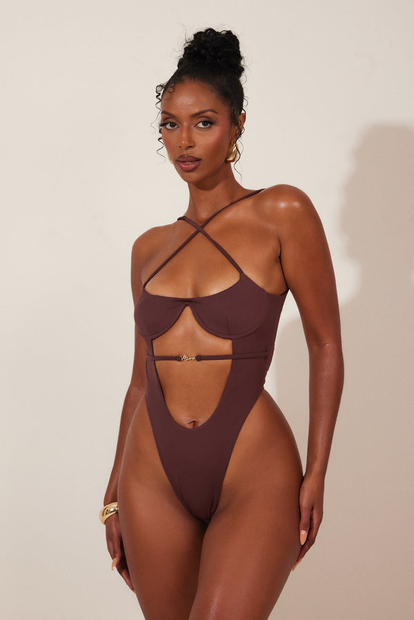 The Mars Detail Cup Swim - Brown