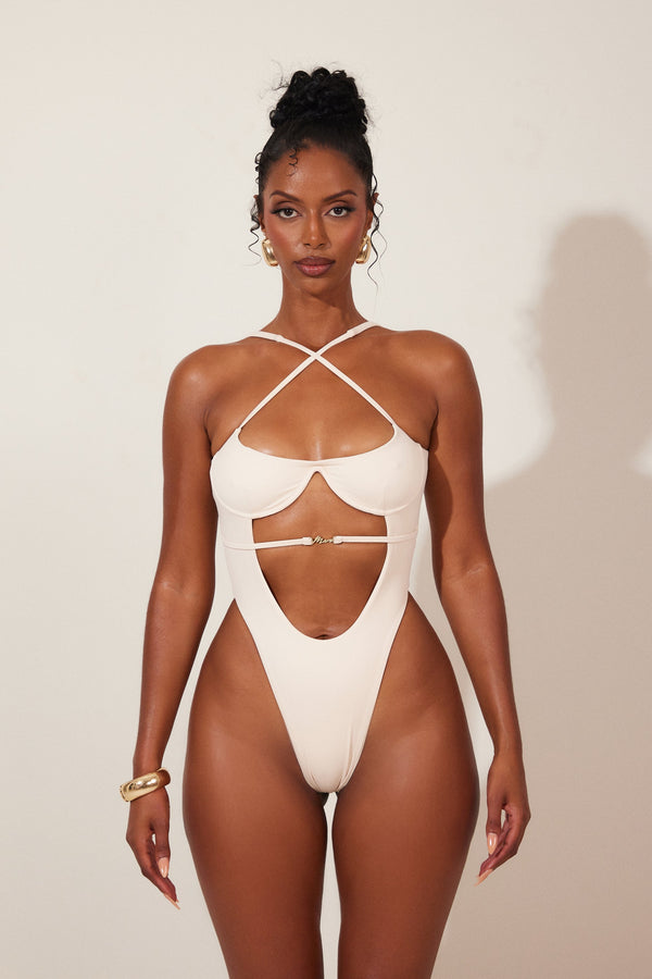 The Mars Detail Cup Swim - Cream