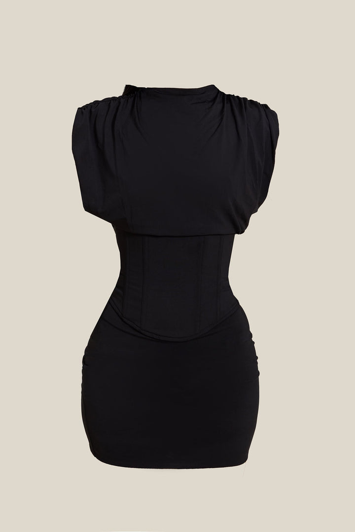mars the label black dress Lace cup corset maxi set Black