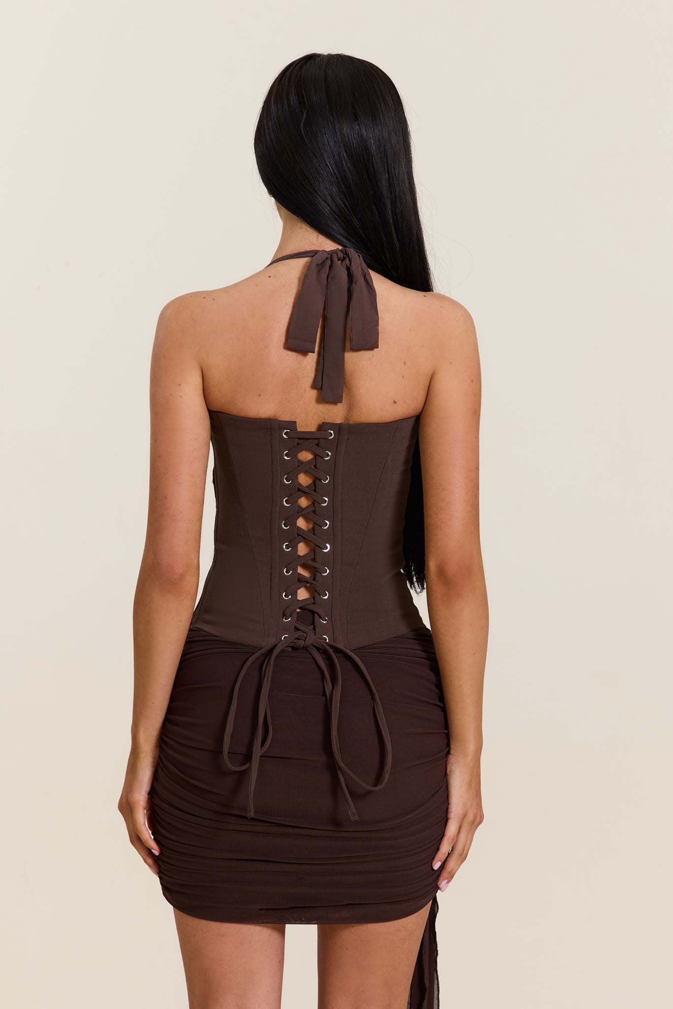 Zadie Halter Neck Corset Top – Sculpted Fit with Halter Neckline
