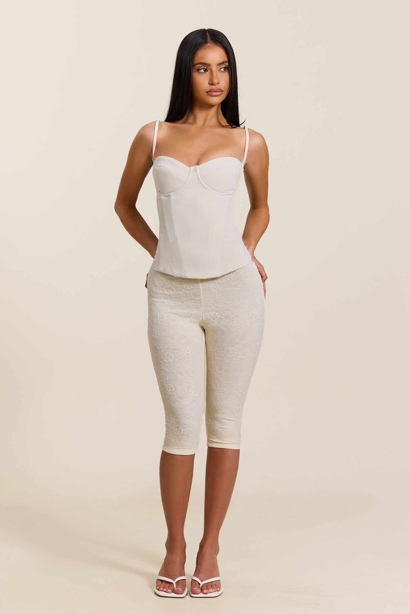 Everly Corset Top in Ivory – Chic Contoured Fit – Mars The Label USA
