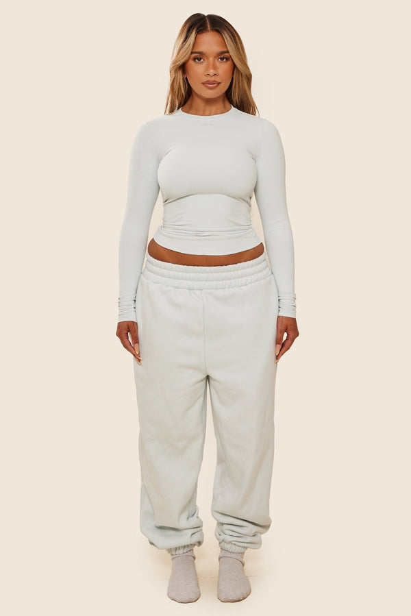 The Sculpt Long Sleeve Top in Baby Blue