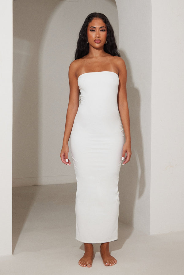 The sculpt bandeau maxi - White