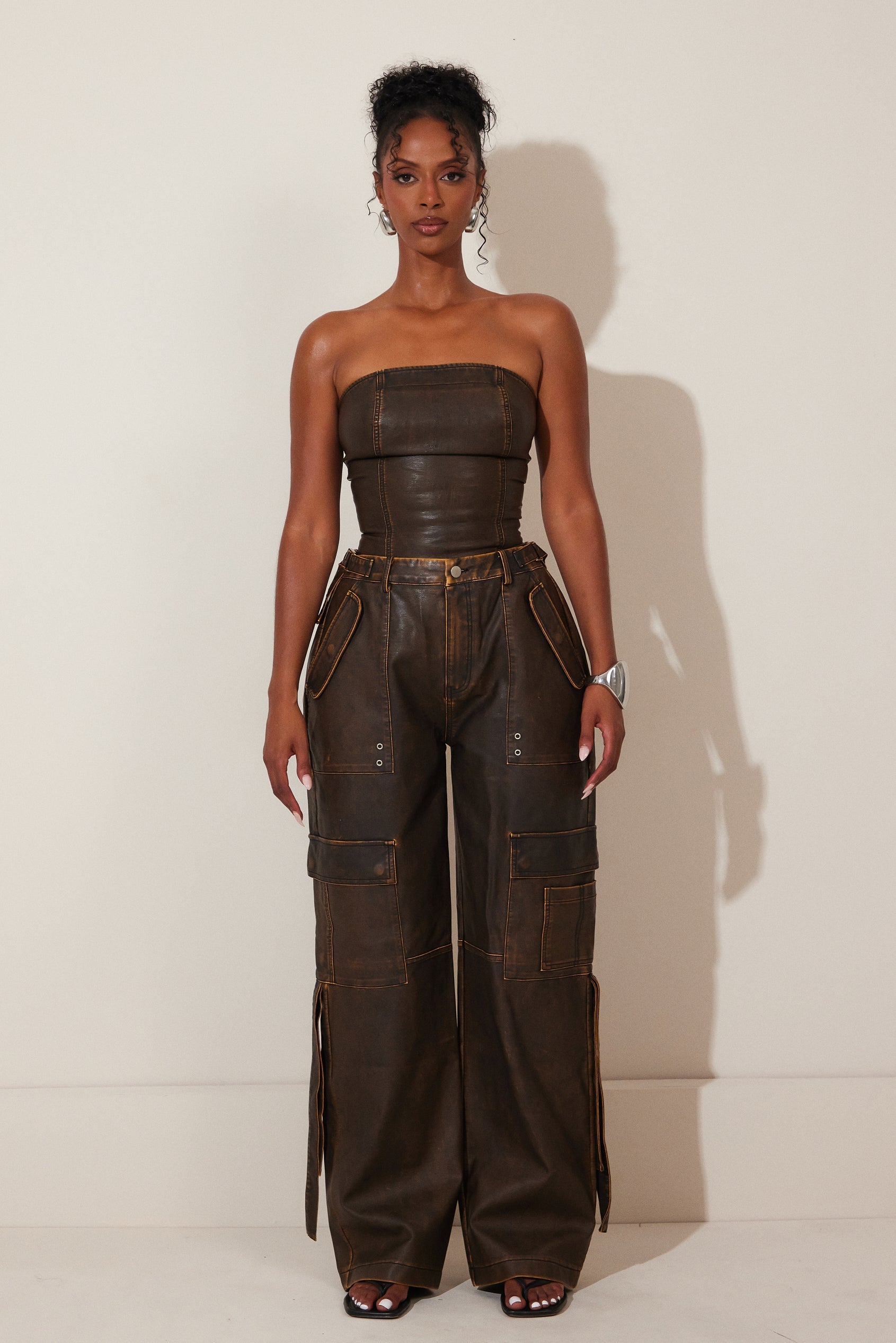 The Zeda Corset in Brown Wash – Mars The Label USA