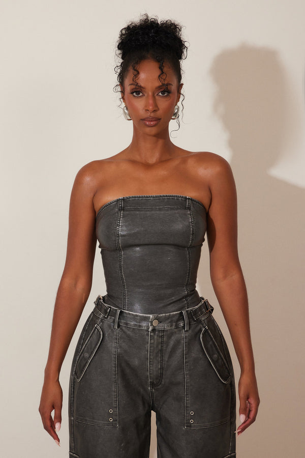 The Zeda Corset - Grey Wash