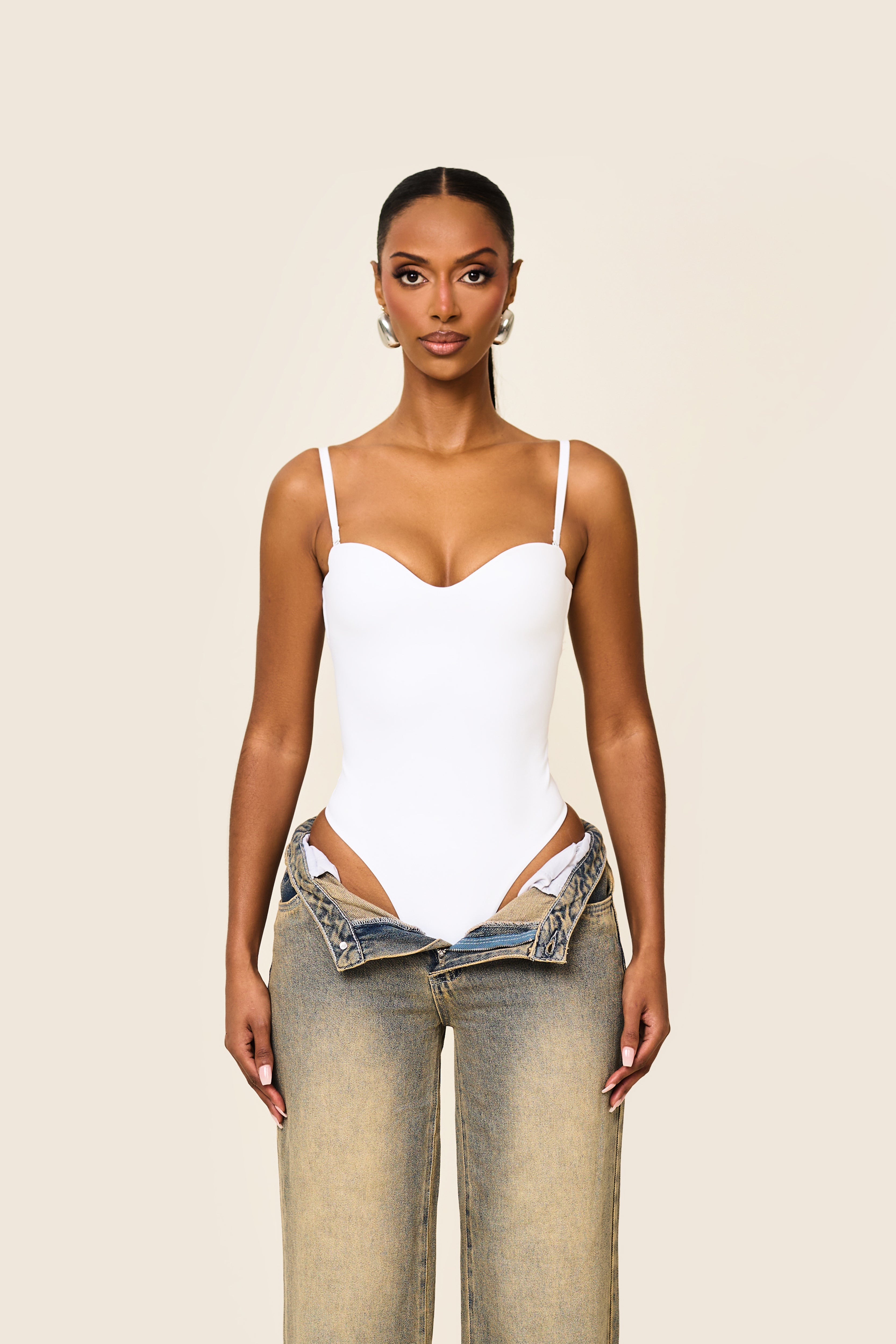 White Shapewear Bodysuit | Sculpting Bodysuit in White – Mars The