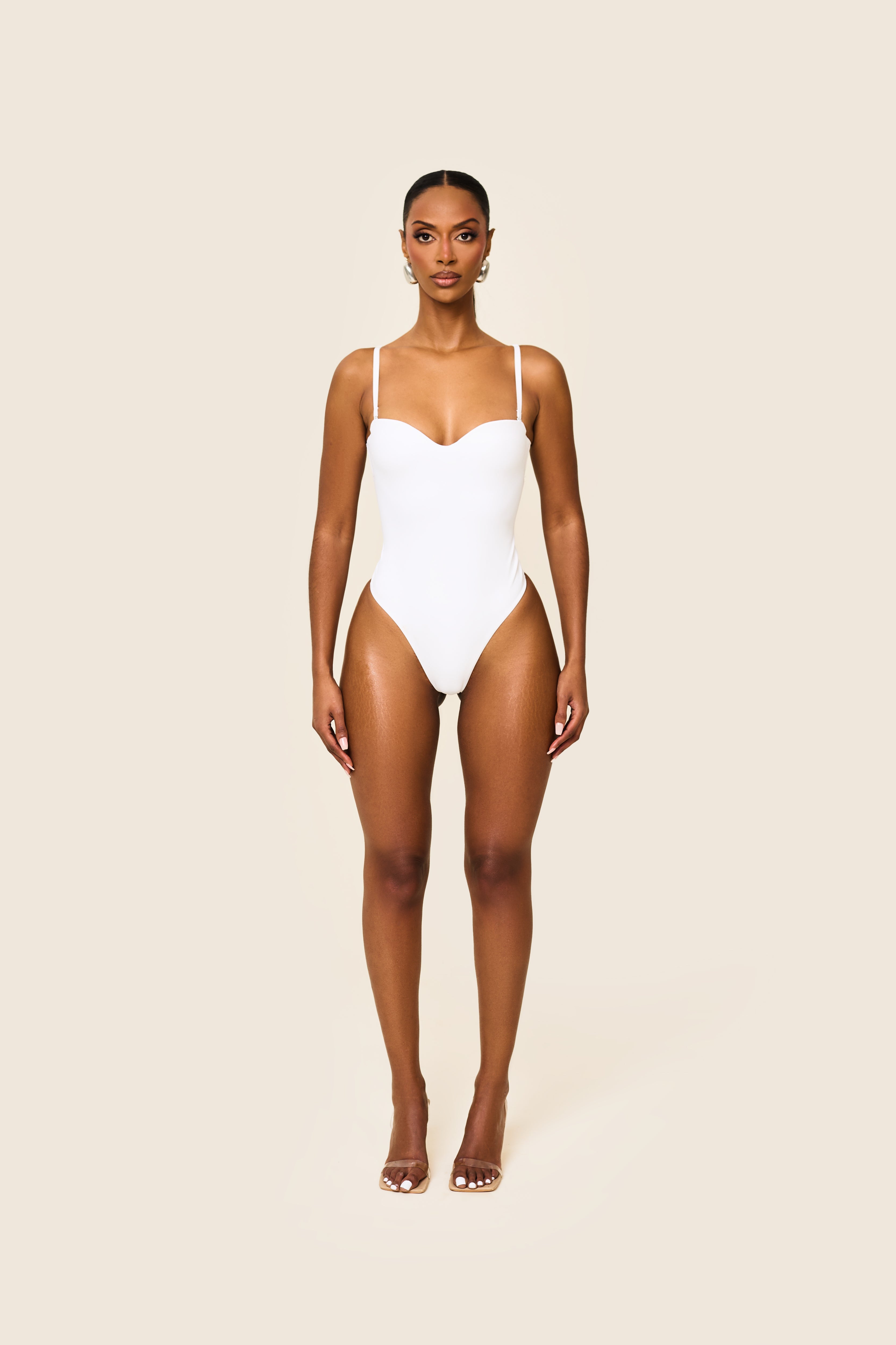 White Shapewear Bodysuit | Sculpting Bodysuit in White – Mars The
