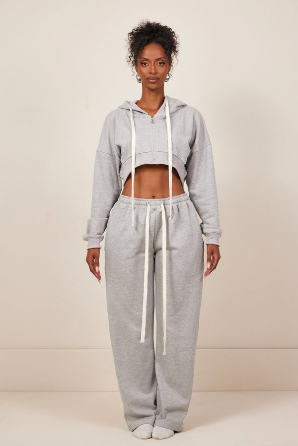 The Mars Single Waist Straight Joggers - Grey