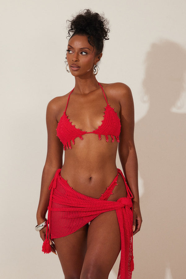 The crochet sarong- Red