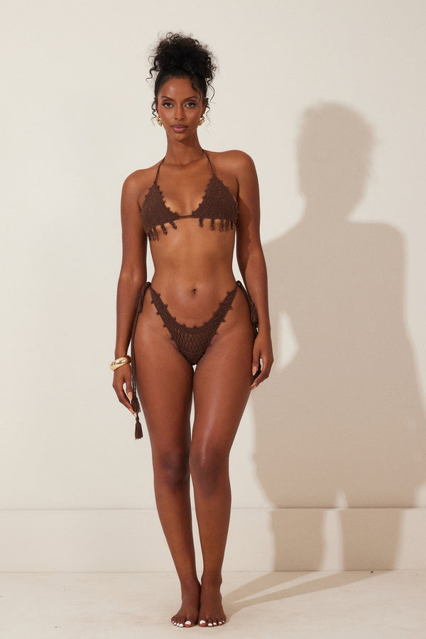 The Crochet Bikini - Brown