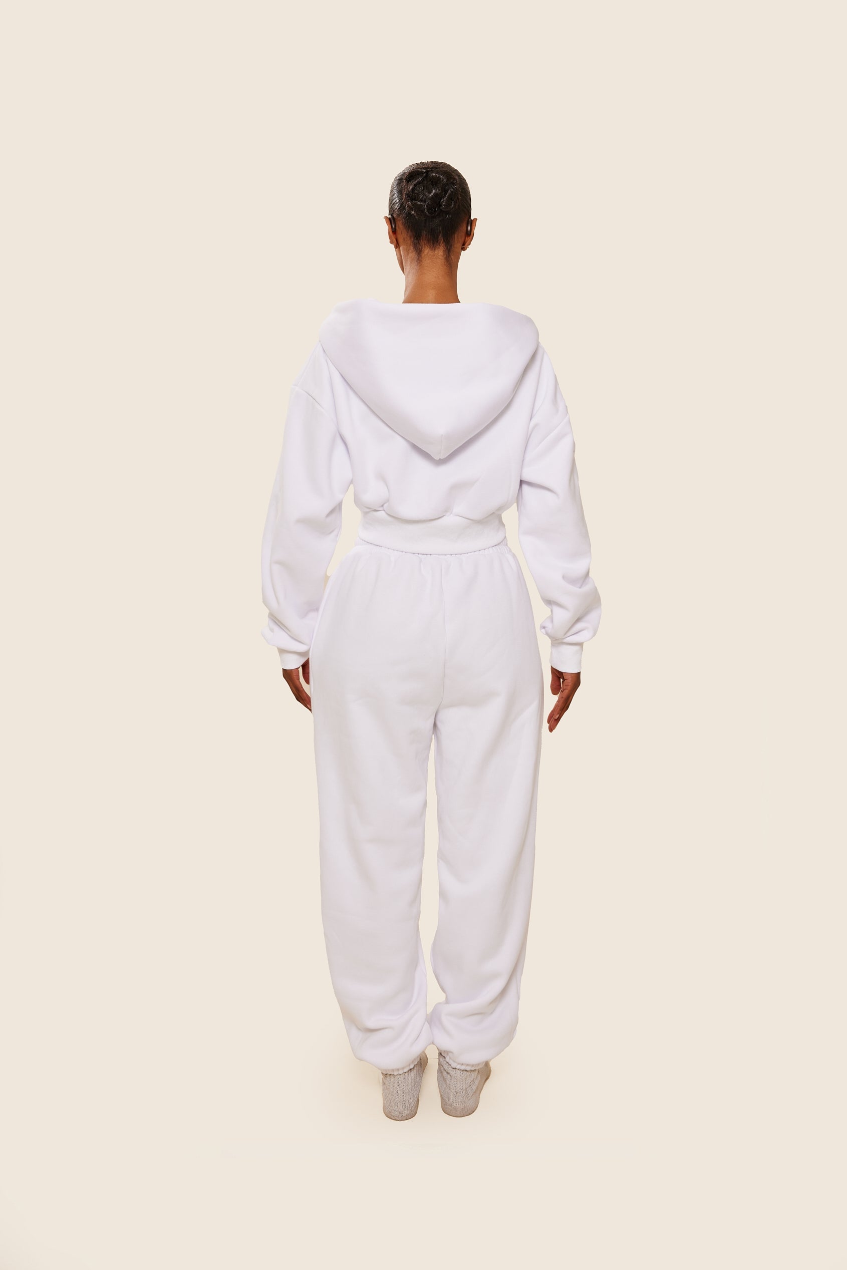 White Cropped Zip Up Hoodie with Fast & Free Delivery* – Mars The