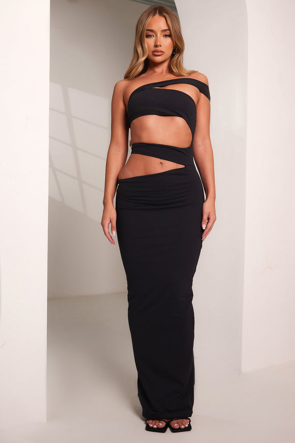 The multi strap maxi- Black