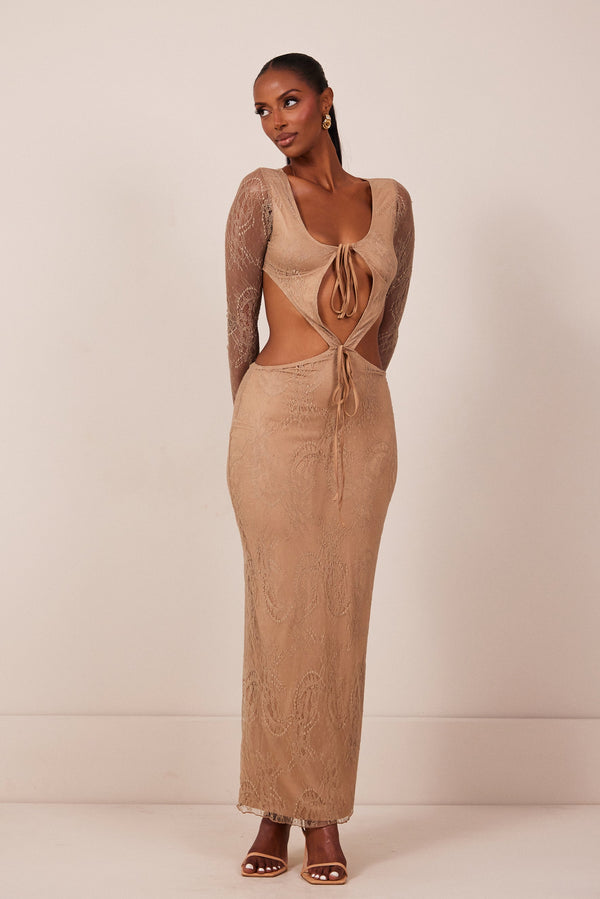 The Carmen Maxi - Camel Brown