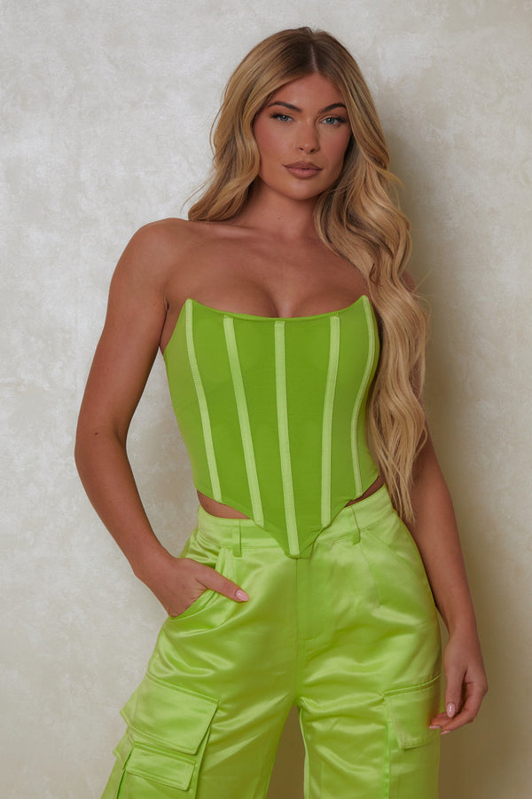 The Mars mesh corset- Lime