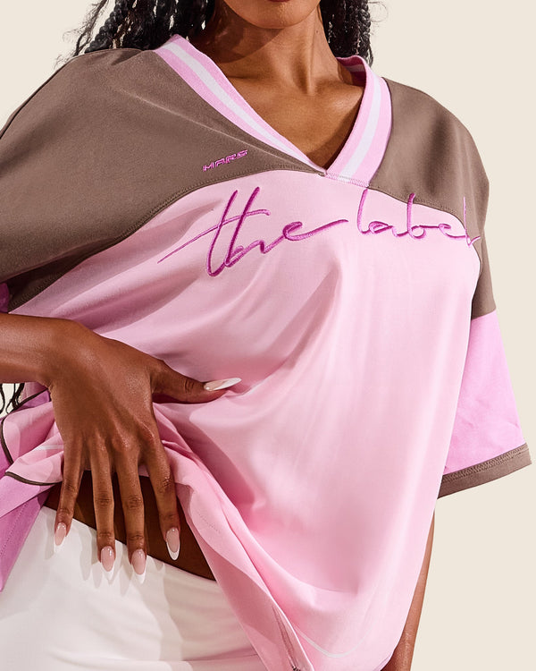 The Varsity Jersey in Pink