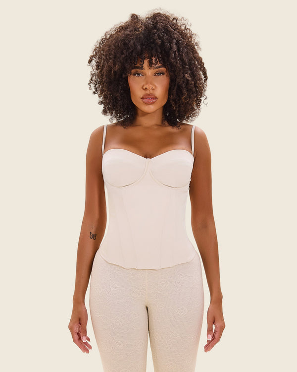 Fuller Bust - The Everly Corset in Off White