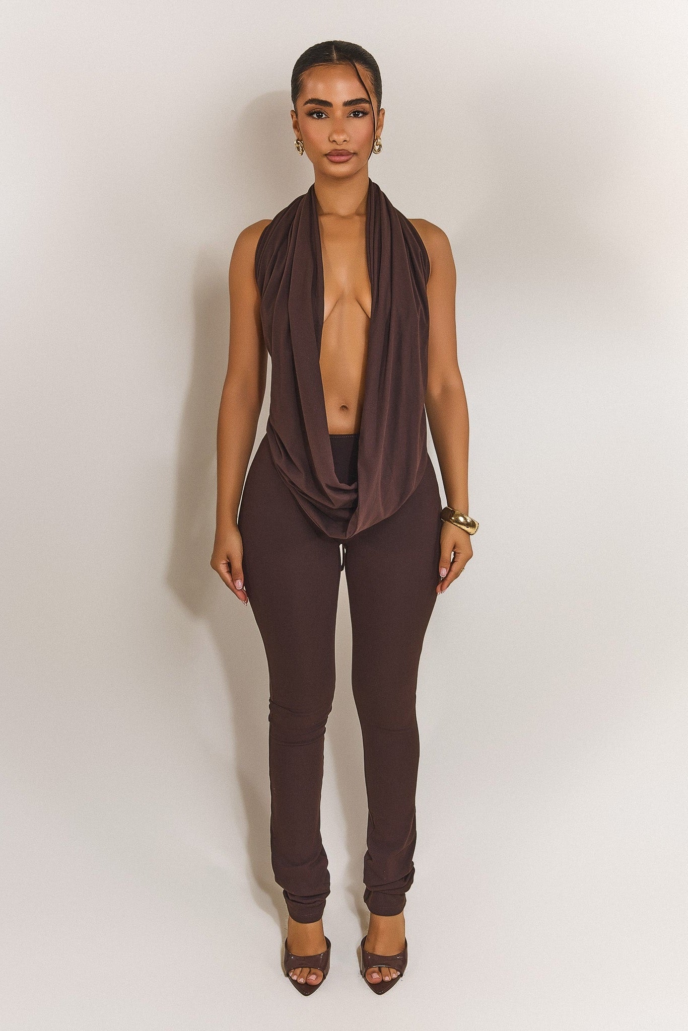 The Leia Top in Brown – Mars The Label USA