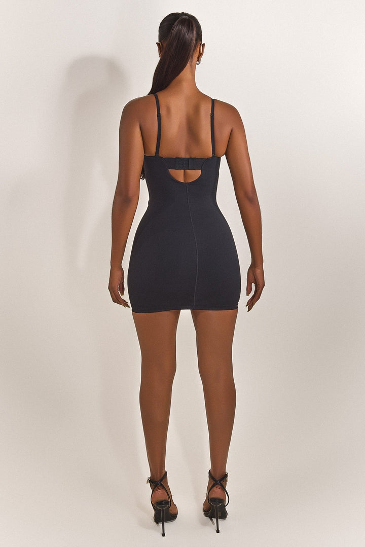 mars the label black dress Lace cup corset maxi set Black