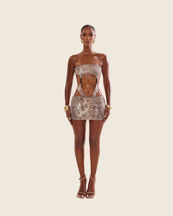 The Sloan Swim Set in Animal Print
