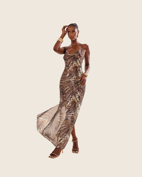 The Aayla Maxi in Animal Print