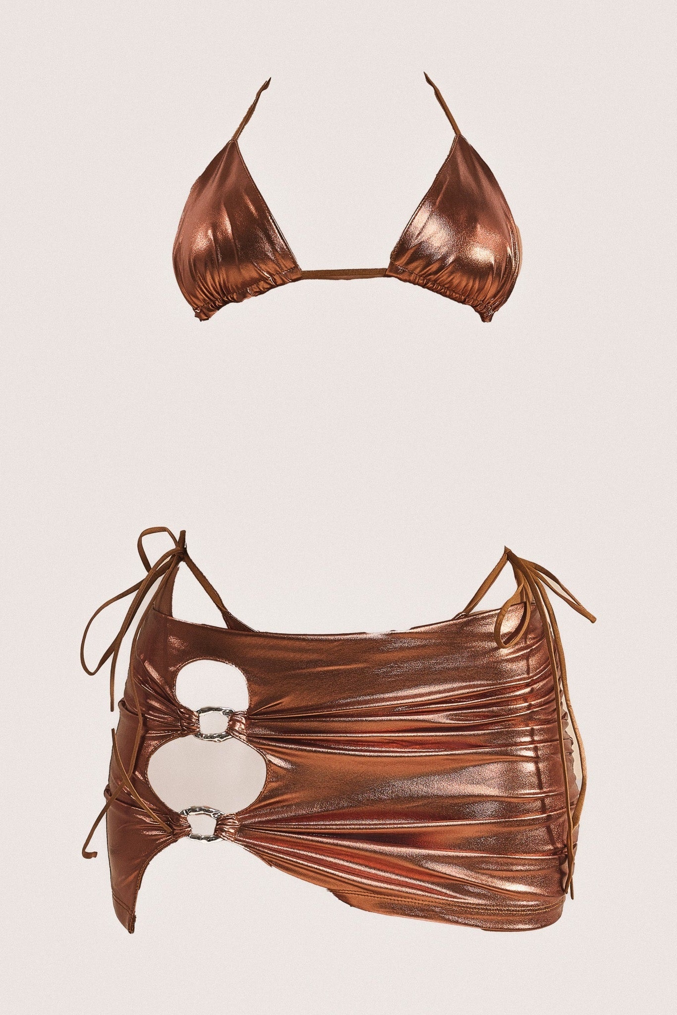 The Three Piece Bikini Set in Bronze – Mars The Label USA