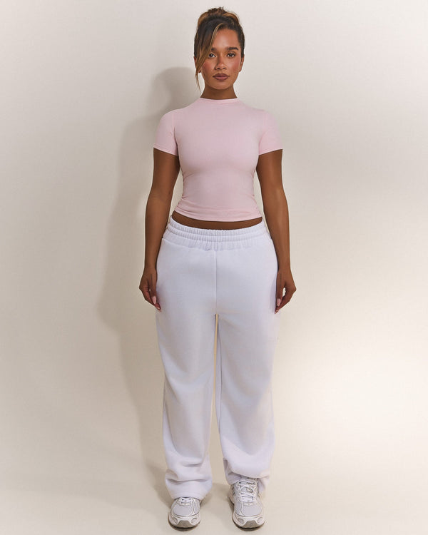 The Sculpt Short Sleeve Top in Pink
