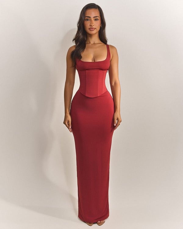 The Sandra Scoop Maxi in Red