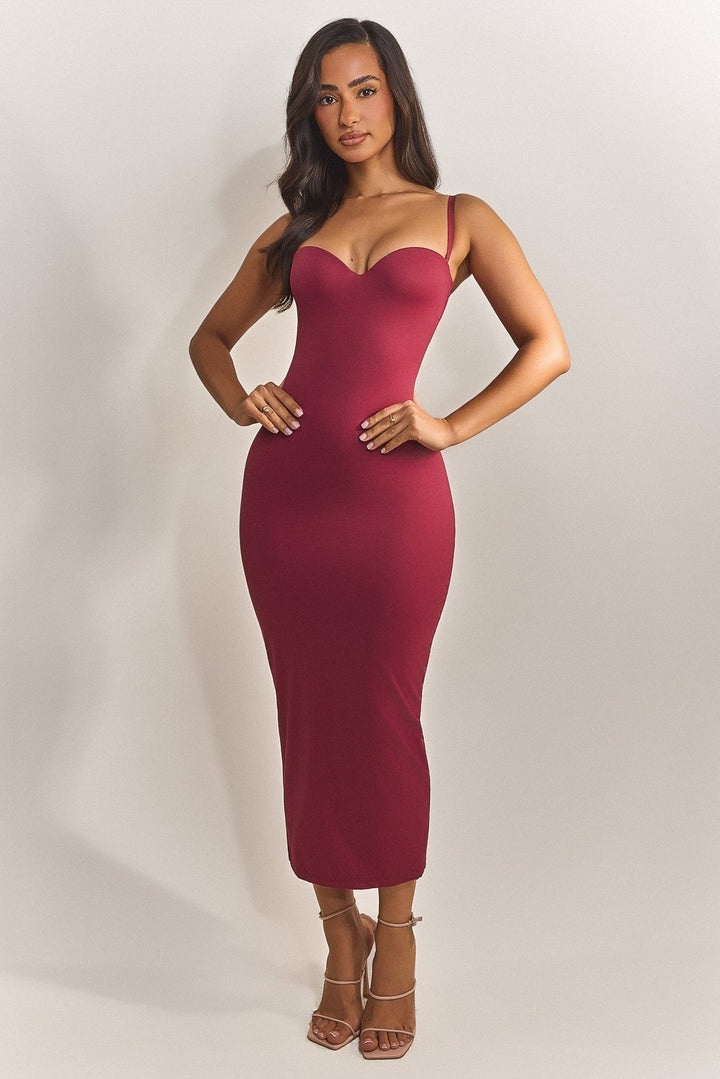 Sculpt Midaxi Dress in Red _ Pay in 3 with Klarna UK 20
