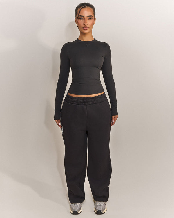The Sculpt Long Sleeve Top in Black