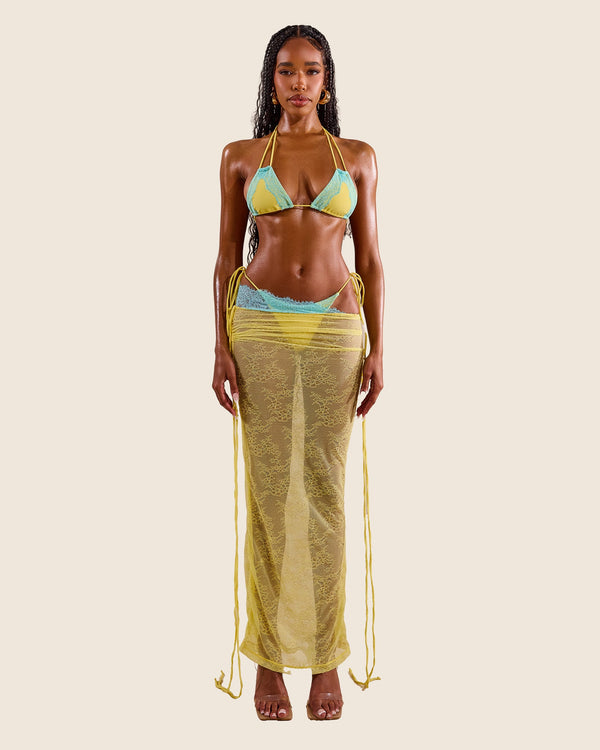 The Ray Maxi Cover Up in Yellow