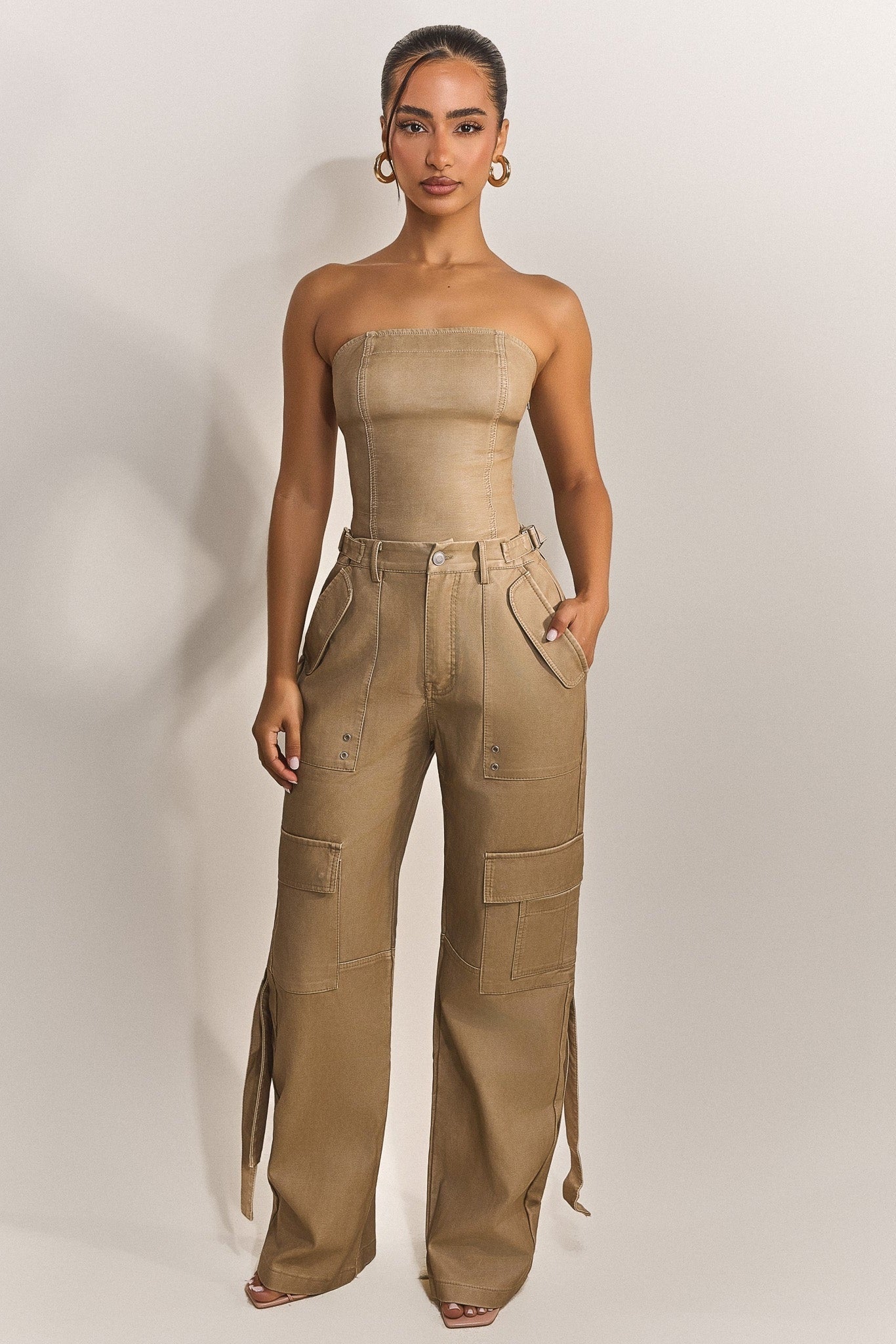 The Zeda Cargos in Light Brown Wash – Mars The Label USA