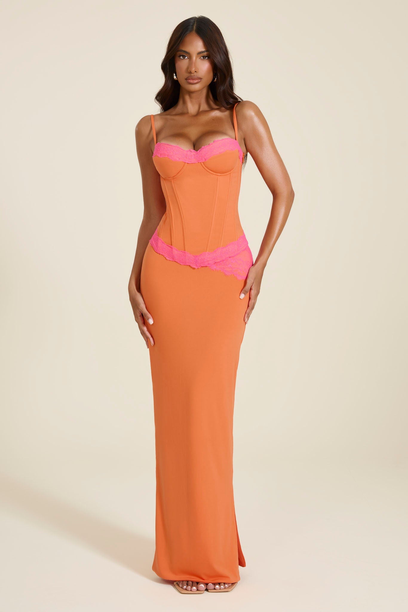 The Veda Corset Top in Orange | Mars The Label | Express Delivery