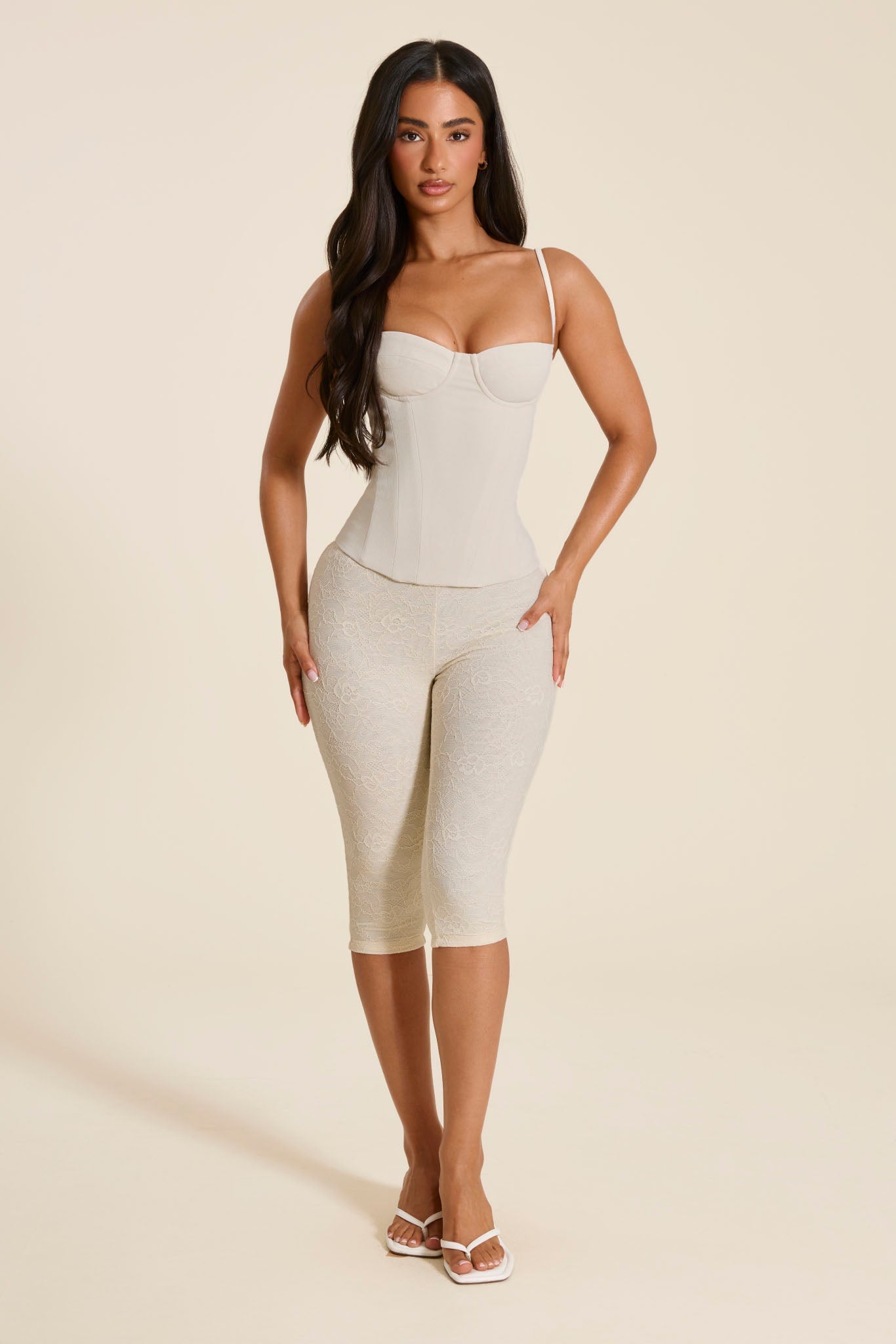 Everly Corset Top in Ivory _ Chic Contoured Fit – Mars The Label USA
