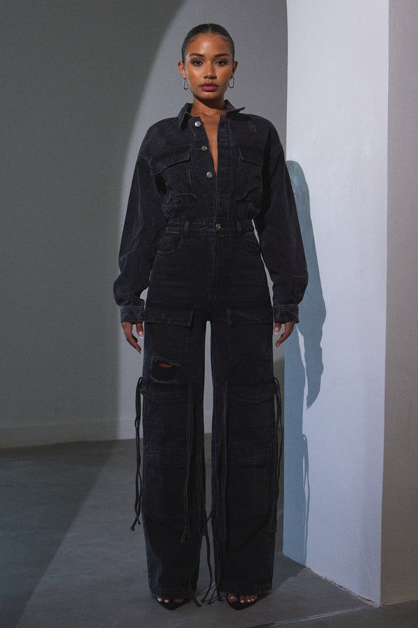 Cargo boiler suit - Dark Wash