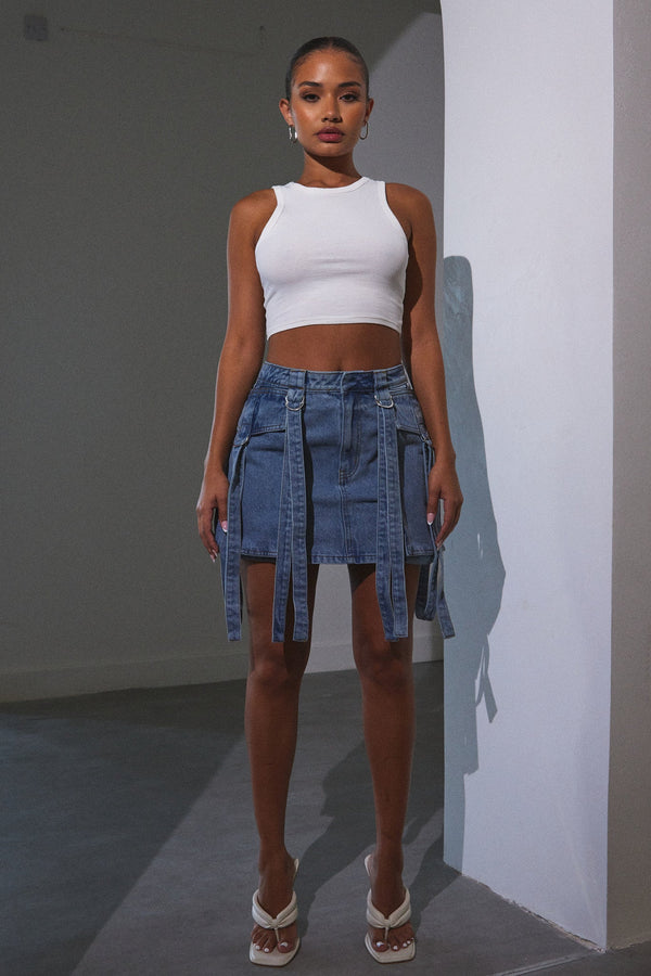 Cargo skirt - Light Wash