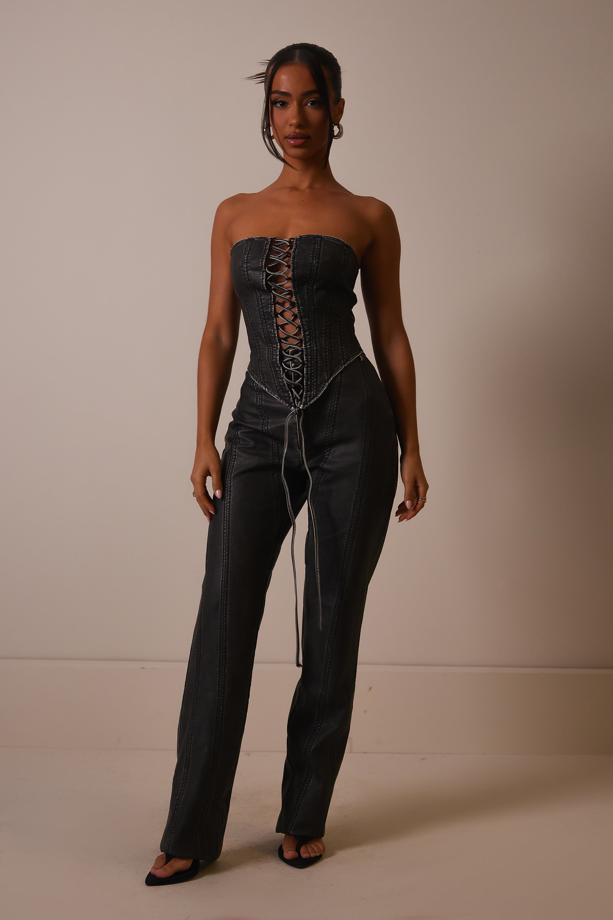 トップス meltthelady lace up layered corset black mel tthe lady lace up layered corset