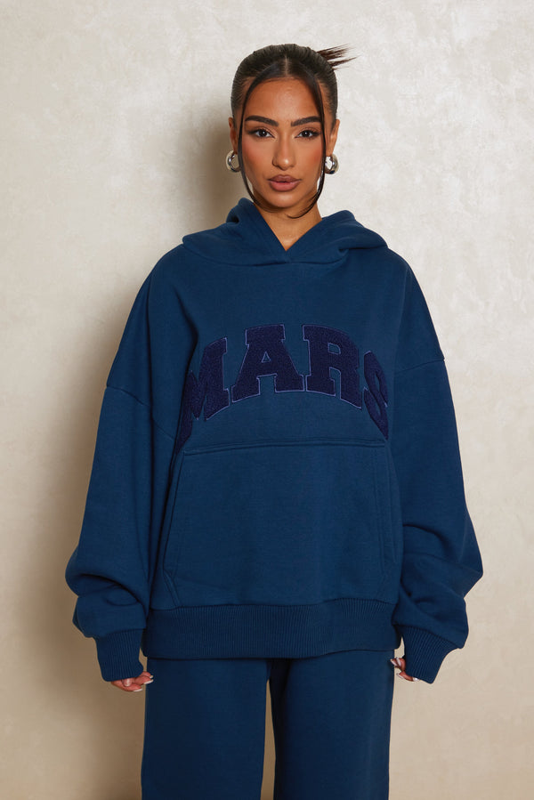 The Mars Varsity Hoodie - Deep Blue