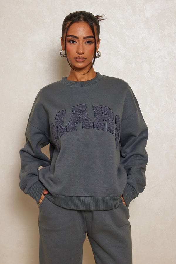 The Mars Varsity Sweatshirt - Charcoal